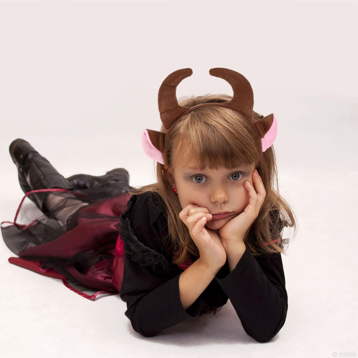 Beaupretty 2pcs Plush Bull Horns Headband Christmas Holiday Costume