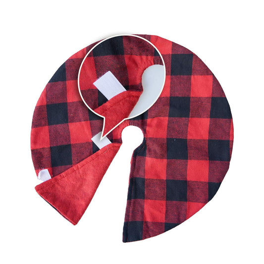 4 Pieces Christmas Tree Skirt Decoration 15" Mini Xmas Tree Skirt Set