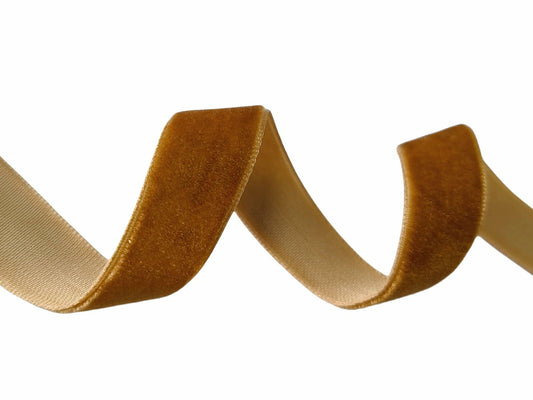 Abbaoww Velvet Ribbon Brown 5/8 Inch Single Face 25 Yards Craft DIY