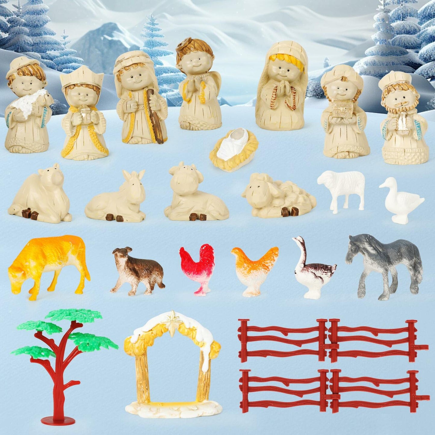 Nativity Advent Calendar 2024 24 Days Christmas Countdown Christian Gift