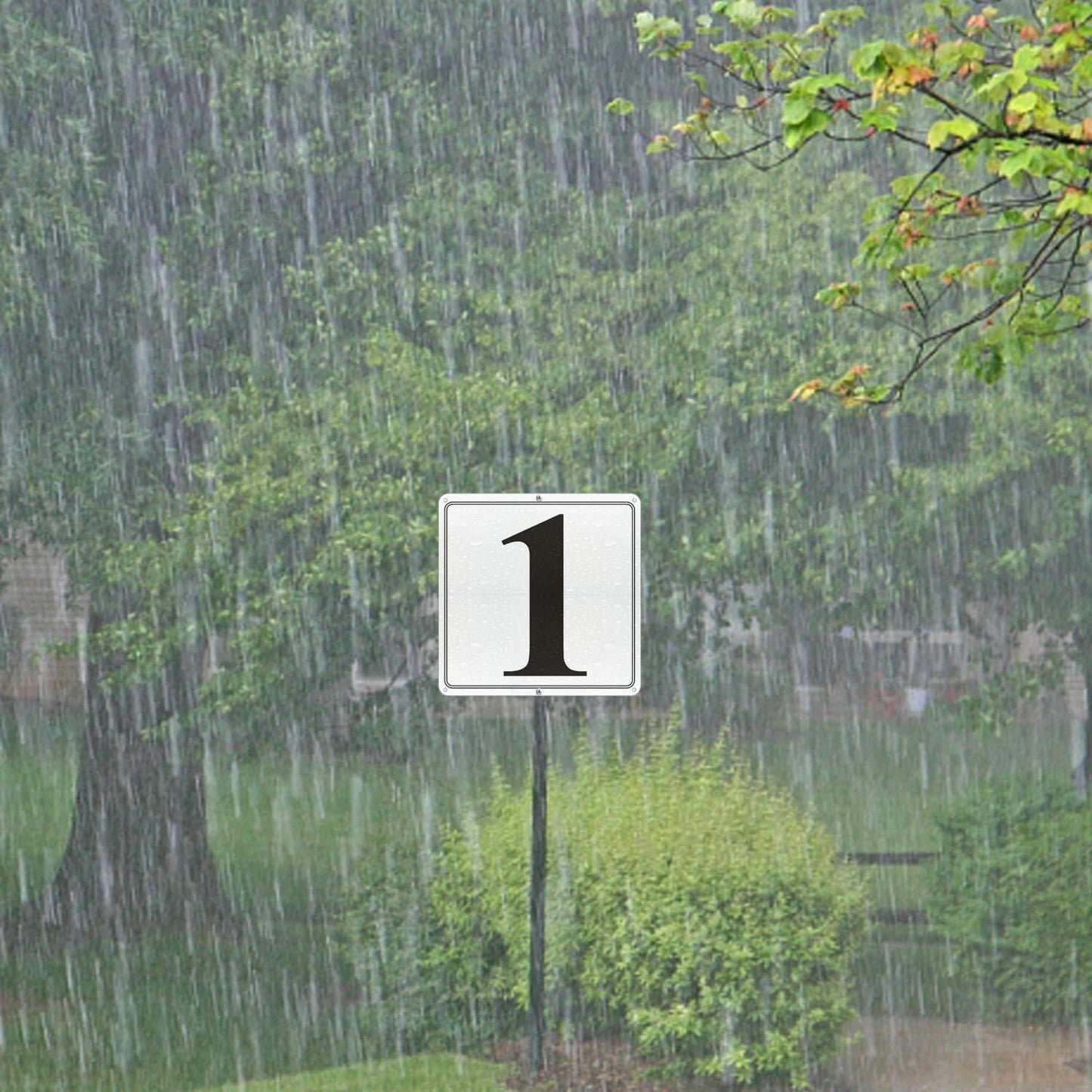 i-CowFun Aluminum Number Sign 54 12x12in Outdoor Parking Spot Large