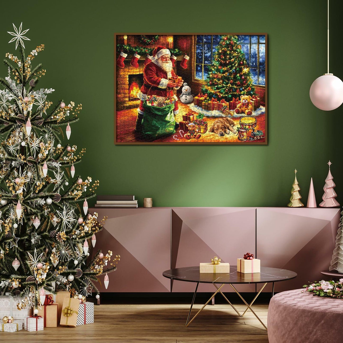 Vintage Santa Claus 1000 Piece Jigsaw Puzzle Christmas Art Winter Holiday