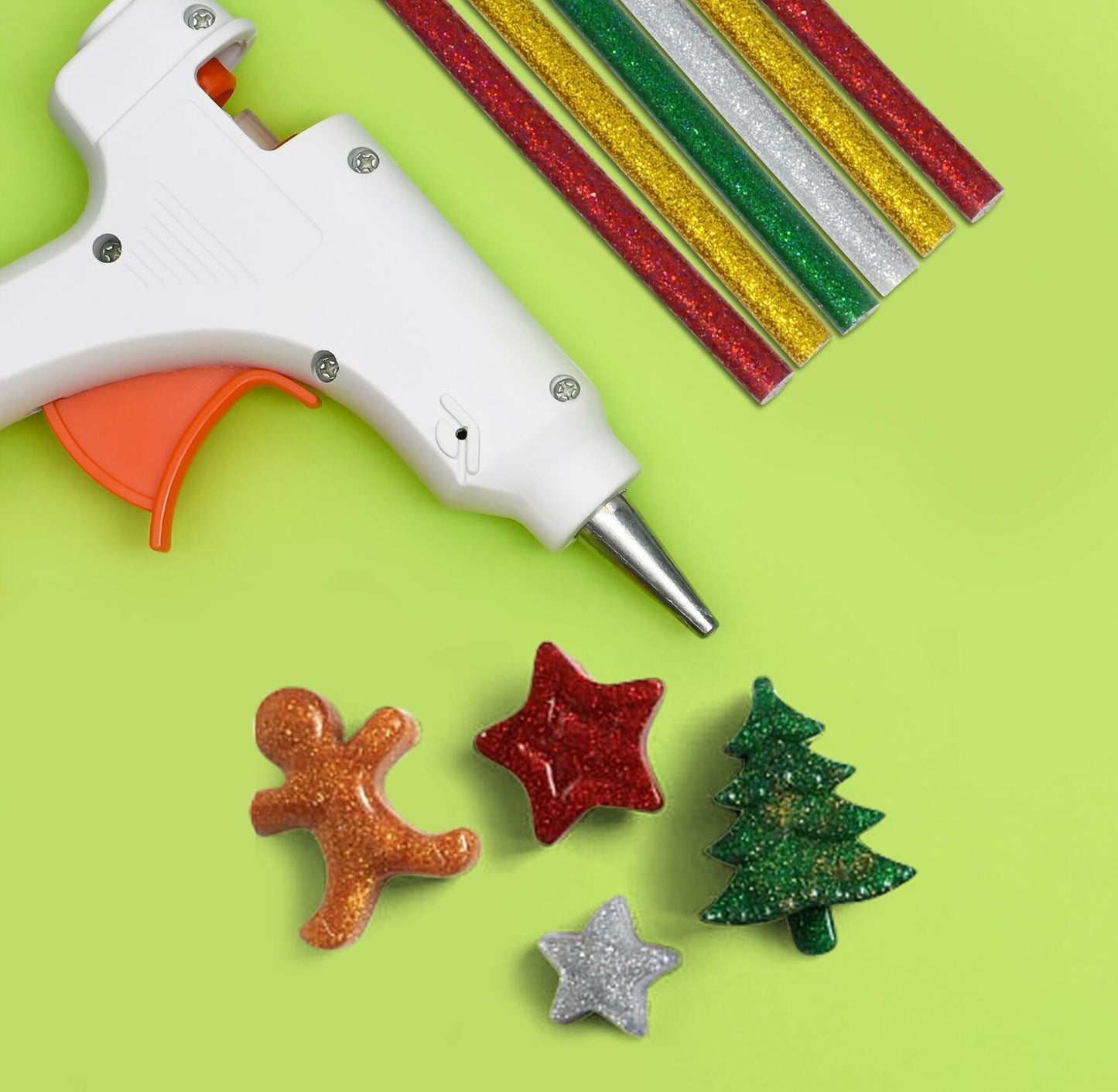 Gift Boutique 100 Pack Mini Christmas Hot Glue Gun Sticks 4 Colors 0.27"x4"