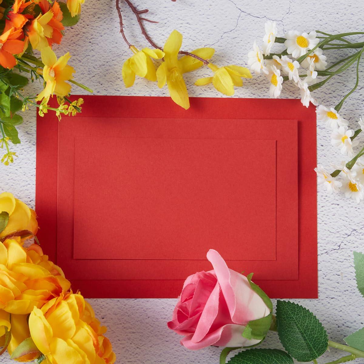 100 Sheets Christmas Cardstock Paper 250 GSM 4x6in Green Red