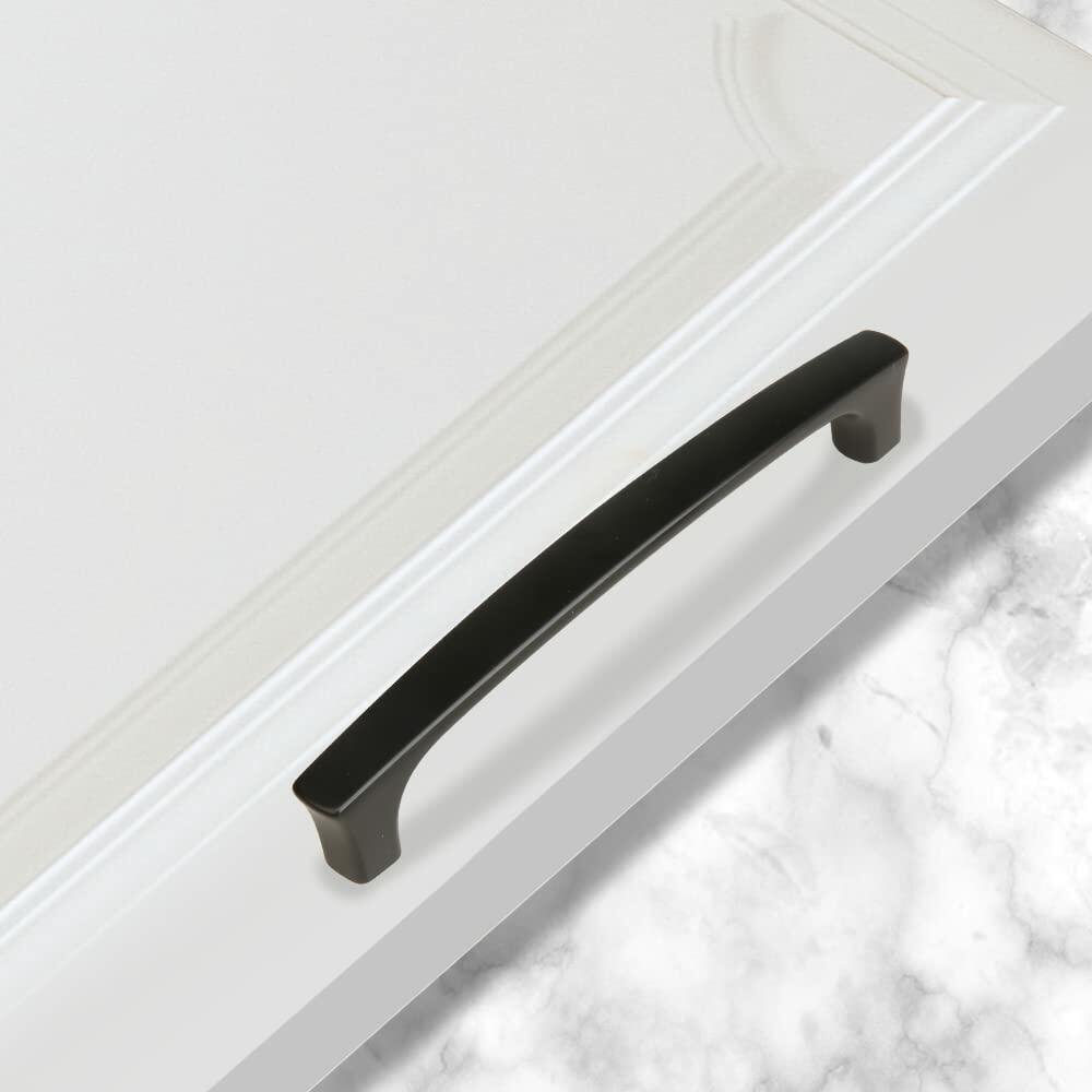 HAILINDA Matte Black Cabinet Pulls 3-3/4 Inch 6 Pack Kitchen Drawer Handles