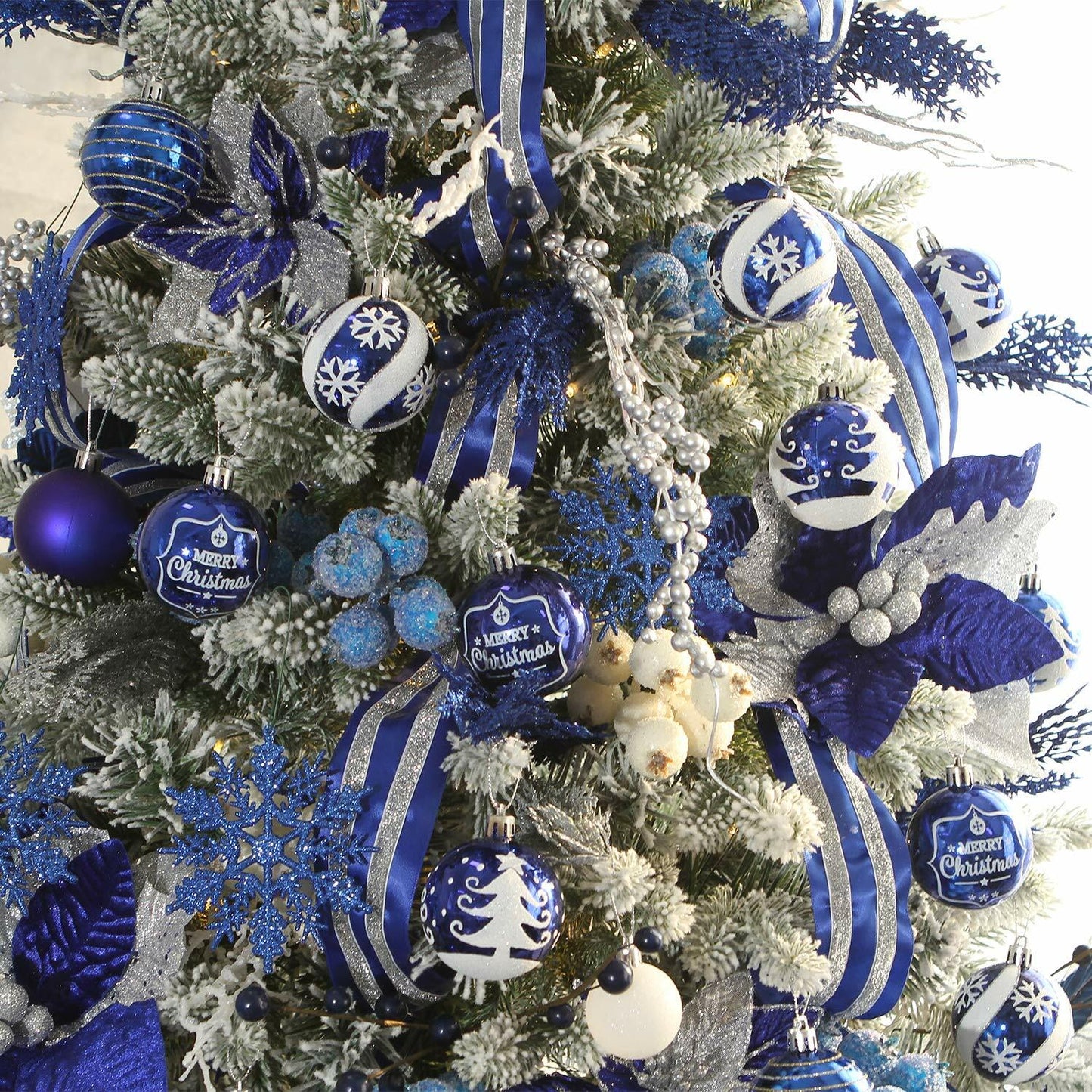 Sea Team 60mm Champagne Shatterproof Christmas Ball Ornaments Set 24 Count