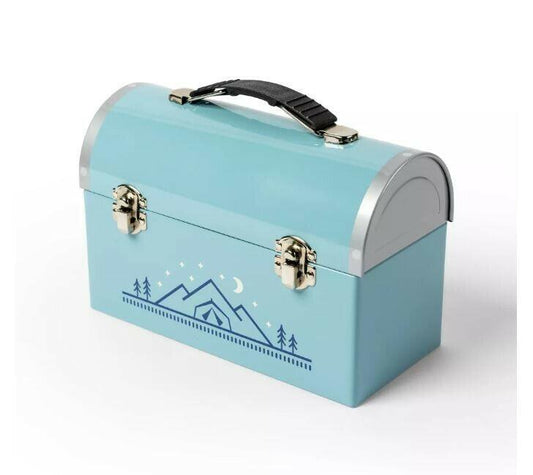 Target Bullseye's Playground Summer Camp Lunch Box Blue 7.5"x5" Tinplate