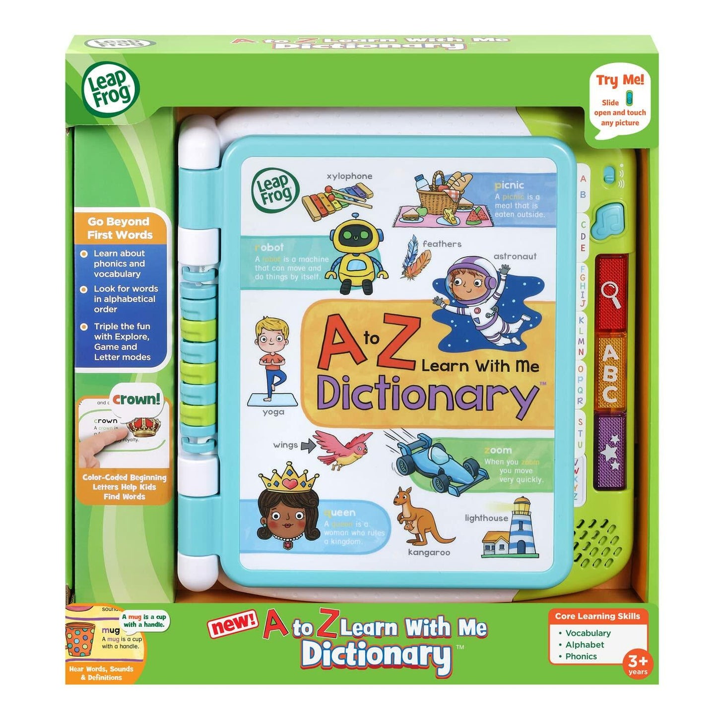 LeapFrog A to Z Learn with Me Dictionary Preschool Vocabulary Alphabet Phonics
