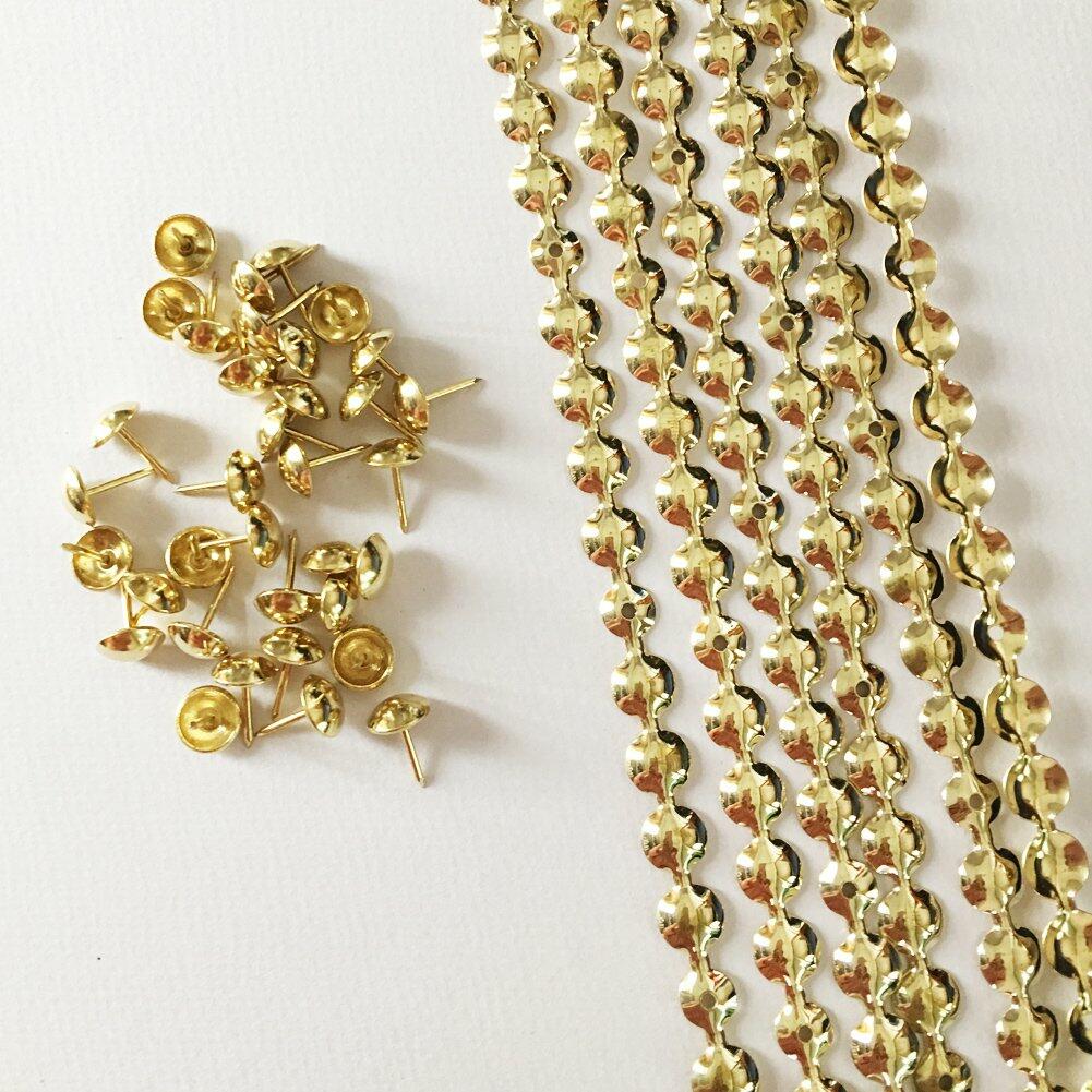 Let's Decorate Golden Plated Decorative Nail Strips 11mm 10 Meters