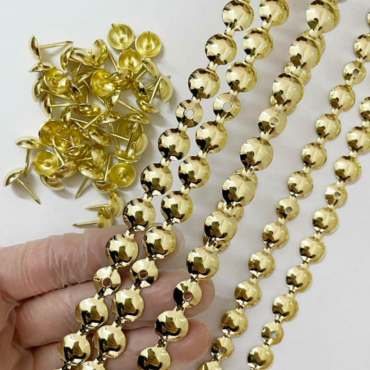 Let's Decorate Golden Plated Decorative Nail Strips 11mm 10 Meters