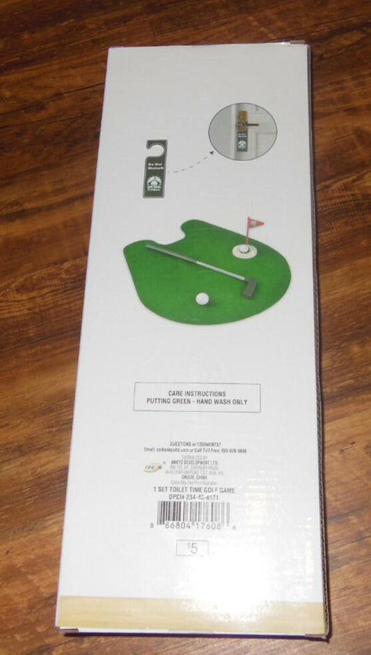 TOILET Toilet Time Golf Game Mini Bathroom Golf Game Red Plastic