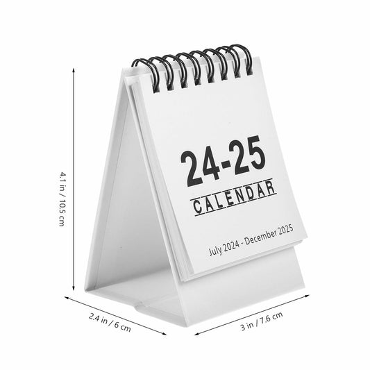 Light House Mini Desk Calendar 2024-2025 White July 2024-Dec 2025