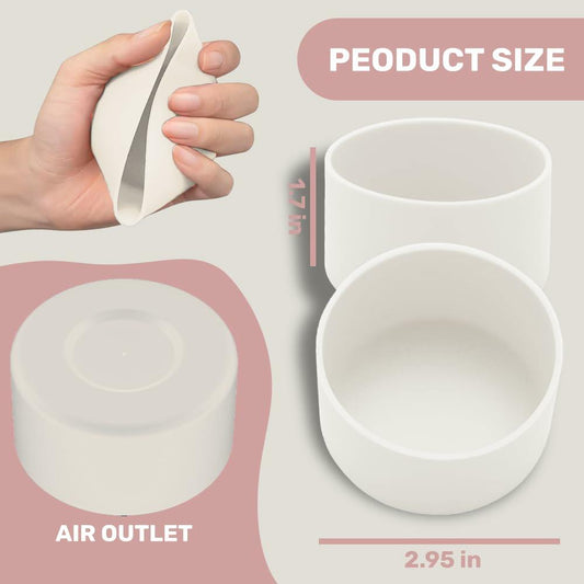 JENCAG Stanley Boot Silicone Sleeve 2Pc Cream for Quencher & Hydroflask