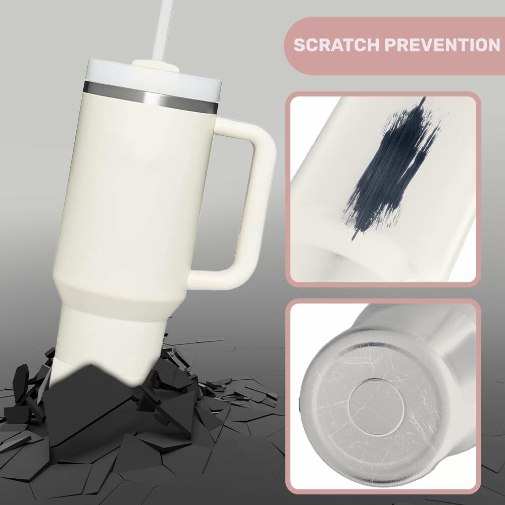 JENCAG Stanley Boot Silicone Sleeve 2Pc Cream for Quencher & Hydroflask