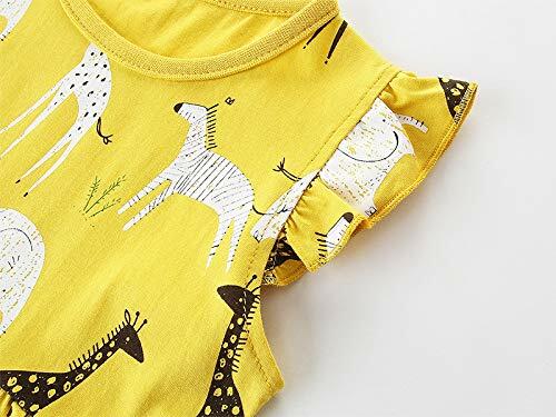 Toddler Girl Dress Sundress Short Sleeve Dinosaur Pink Size 5T