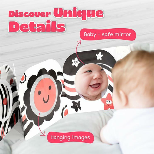 Lalala Baby Black White Sensory Toy with Mirror High Contrast Board Book