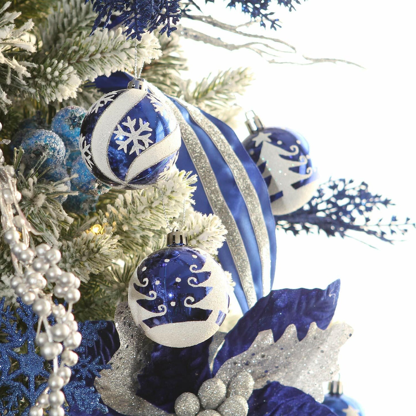 Sea Team 60mm Champagne Shatterproof Christmas Ball Ornaments Set 24 Count