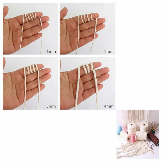 golo Macrame Cord Yarn 3mm x 109 Yards Cotton Craft Cord Gold Color