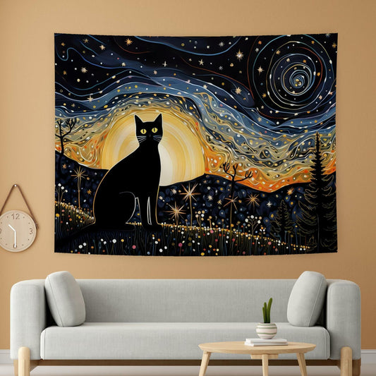 LUVADIAN Elephant Nursery Tapestry Wall Hanging Blue 50x60 Inches