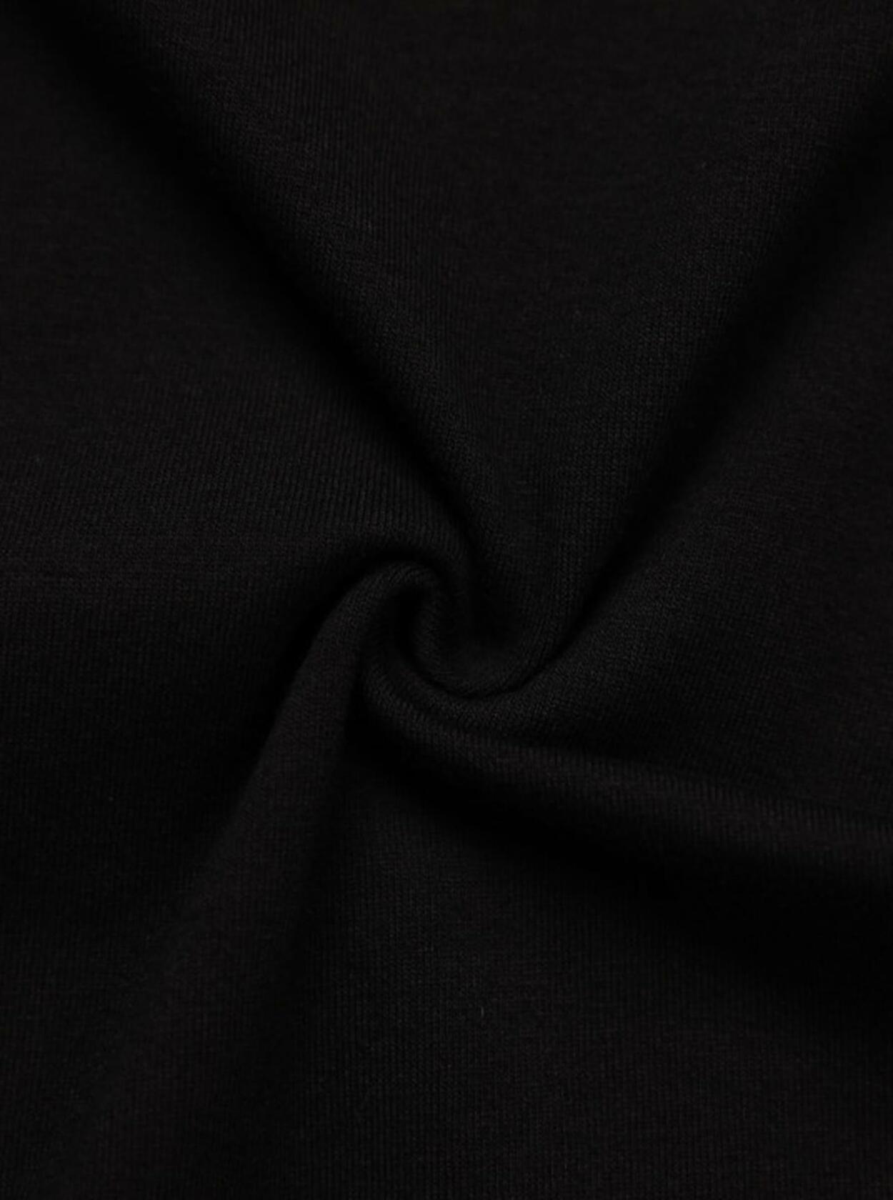 LovelyWholesale Women Cap Sleeve Cropped Graphic Tee Black Size L