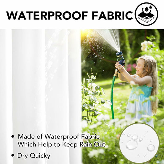 Deconovo Solid Grommet Waterproof Outdoor Curtains Patio 105x96 Green