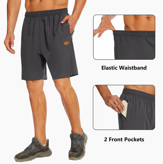 Vcansion Men's Outdoor Hiking Quick Dry Shorts Pea Green Size 4XL 39-40