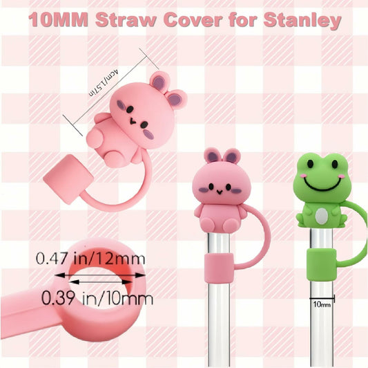 IN Chenthy 8 Pcs Silicone Animal Straw Topper for Stanley 30&40 Oz Tumbler