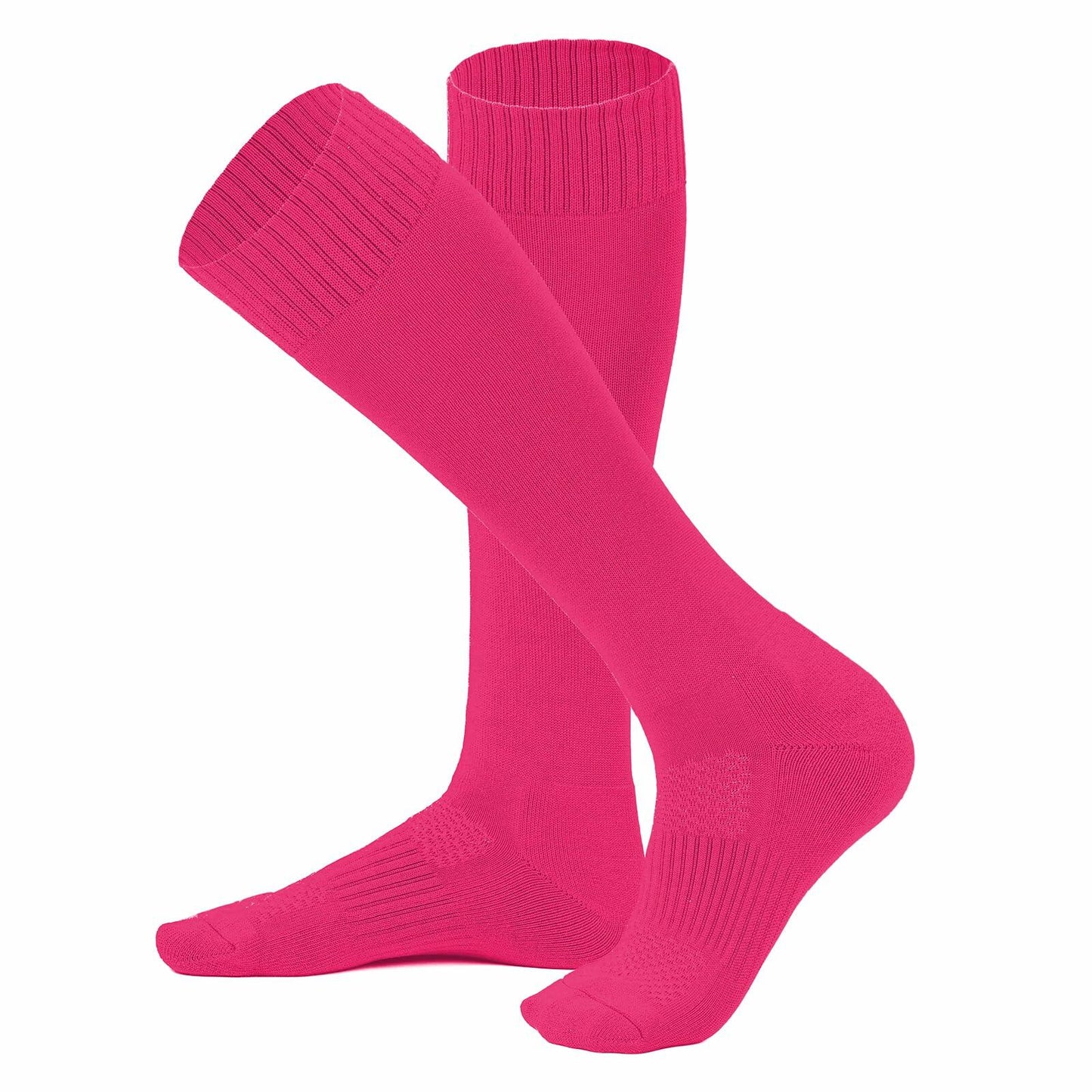 Zando Youth Athletic Multi-Sport Knee High Socks Pure Rose Red Size M 8-12