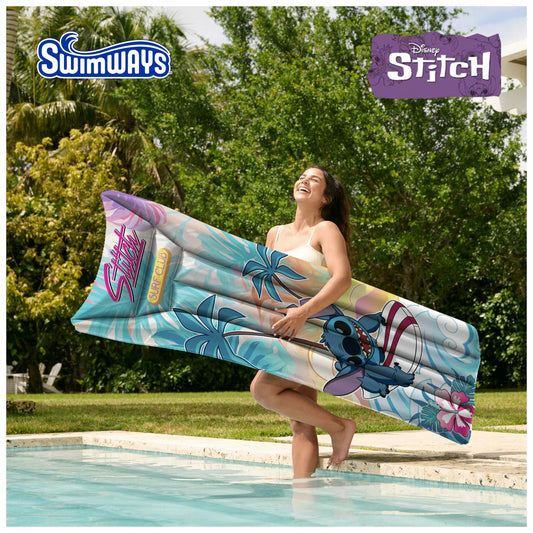 Swimways Stitch Suntanner Inflatable Pool Float Teens 14+ Kids Pool Toy