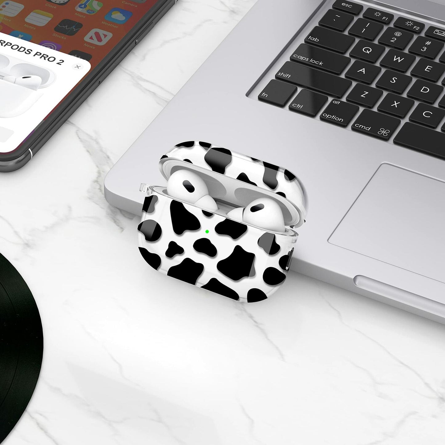 Maxjoy AirPods Pro Case 1st/2nd Gen Safety Lock Keychain Floral Cover