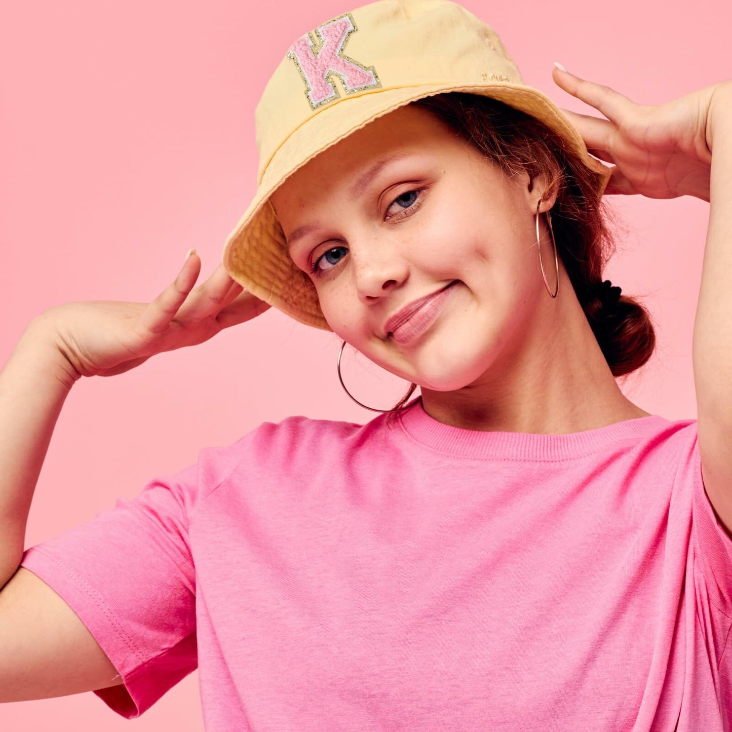 3Pcs Chenille Letter Patches Iron-On Pink 2 Inch Glitter Alphabet K