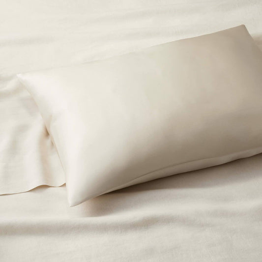 Casaluna Solid 100% Silk Pillowcase Standard Size Nude