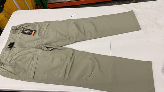 RADIANT Tactical Pants Quick Dry Durable Water Resistant, 32Wx40L Mud