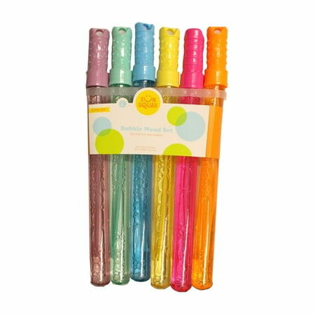 Sun Squad 6pk 4oz Bubble Wands Easter Basket Stuffers for Kids