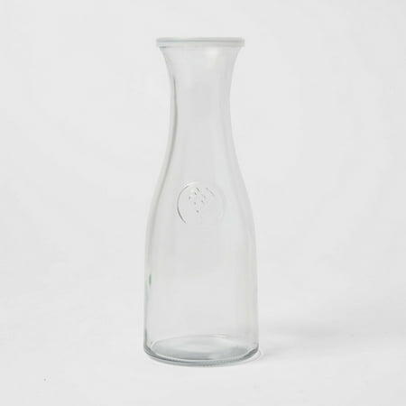 Threshold 32oz Glass Carafe with Lid Dishwasher-Safe Clear Beverage Server