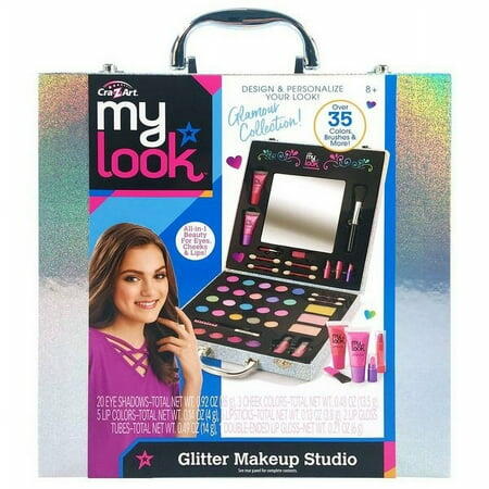Cra-Z-Art My Look Glitter Makeup Studio Over 30 Colors Brushes & More