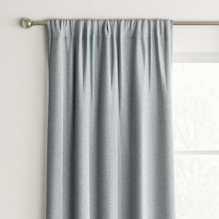Room Essentials Heathered Gray Blackout Curtain Panel 42x63 Noise Reduction UV