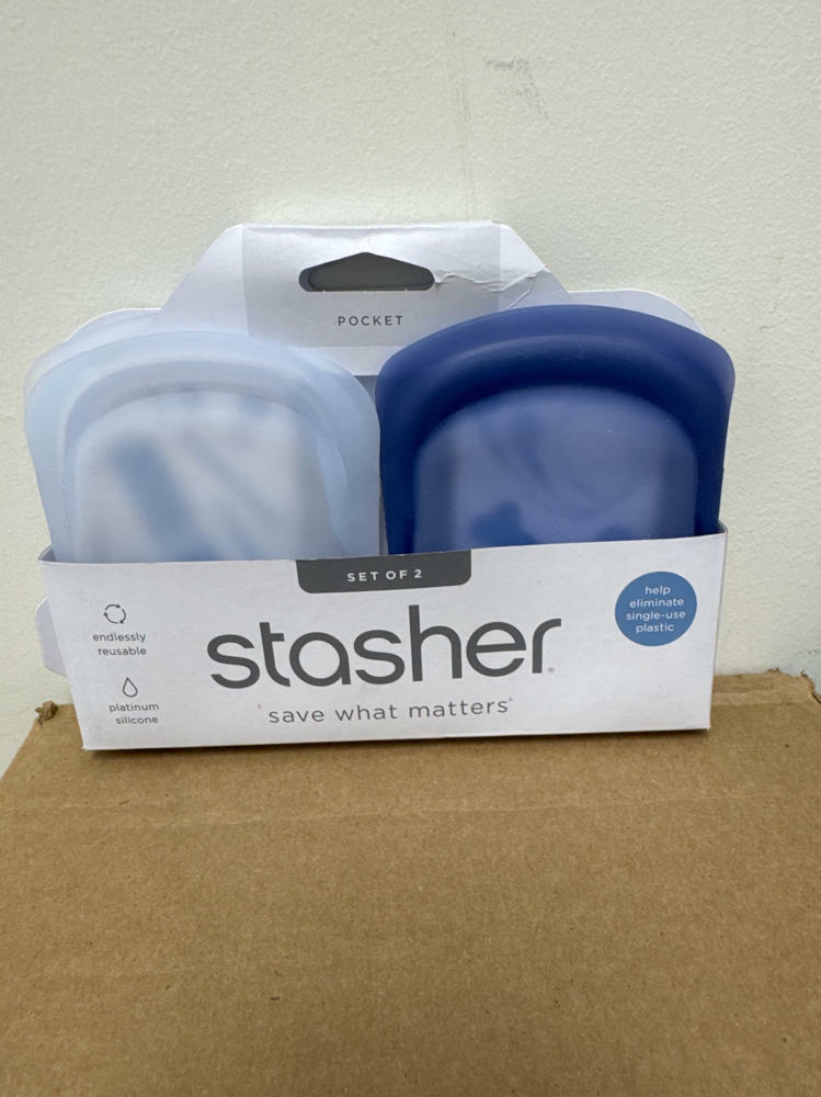 STASHER Clear Deep Ocean Pocket Bowl 2 CT