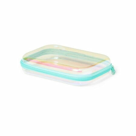 Up&up Hard Sided Zipper Pencil Case Iridescent
