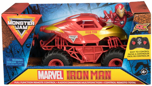Monster Jam Marvel Iron Man RC Monster Truck 1:24 Scale Kids Toy