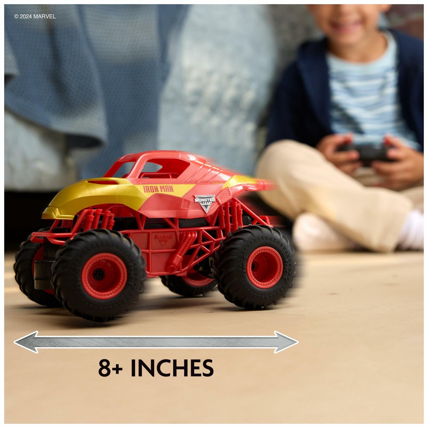 Monster Jam Marvel Iron Man RC Monster Truck 1:24 Scale Kids Toy