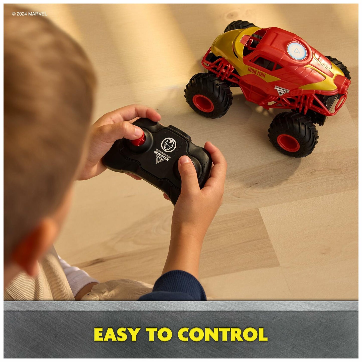 Monster Jam Marvel Iron Man RC Monster Truck 1:24 Scale Kids Toy