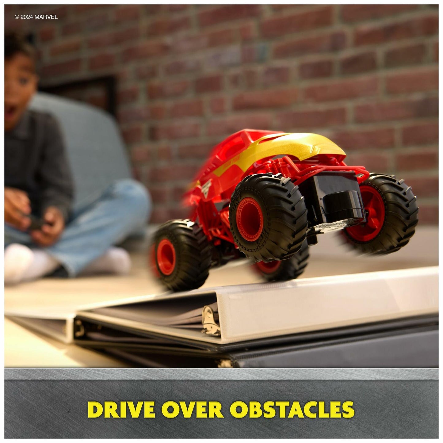 Monster Jam Marvel Iron Man RC Monster Truck 1:24 Scale Kids Toy