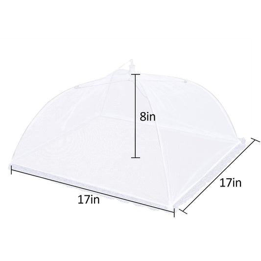 4 Pack Mesh Food Covers 17in Large Pop-Up Tent Umbrella for BBQ Outdoors