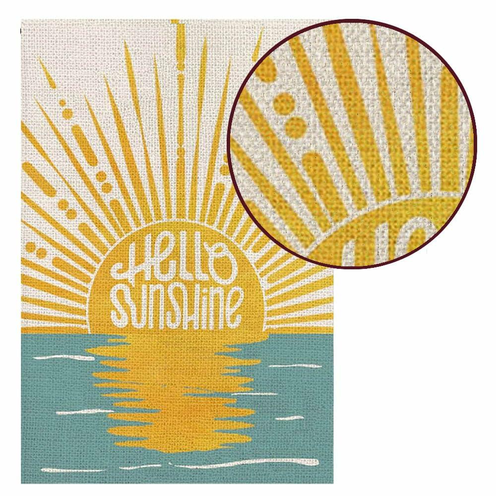 QQPPOLIU Summer Garden Flag Double Sided Linen Fabric 12x18 Inch Outdoor