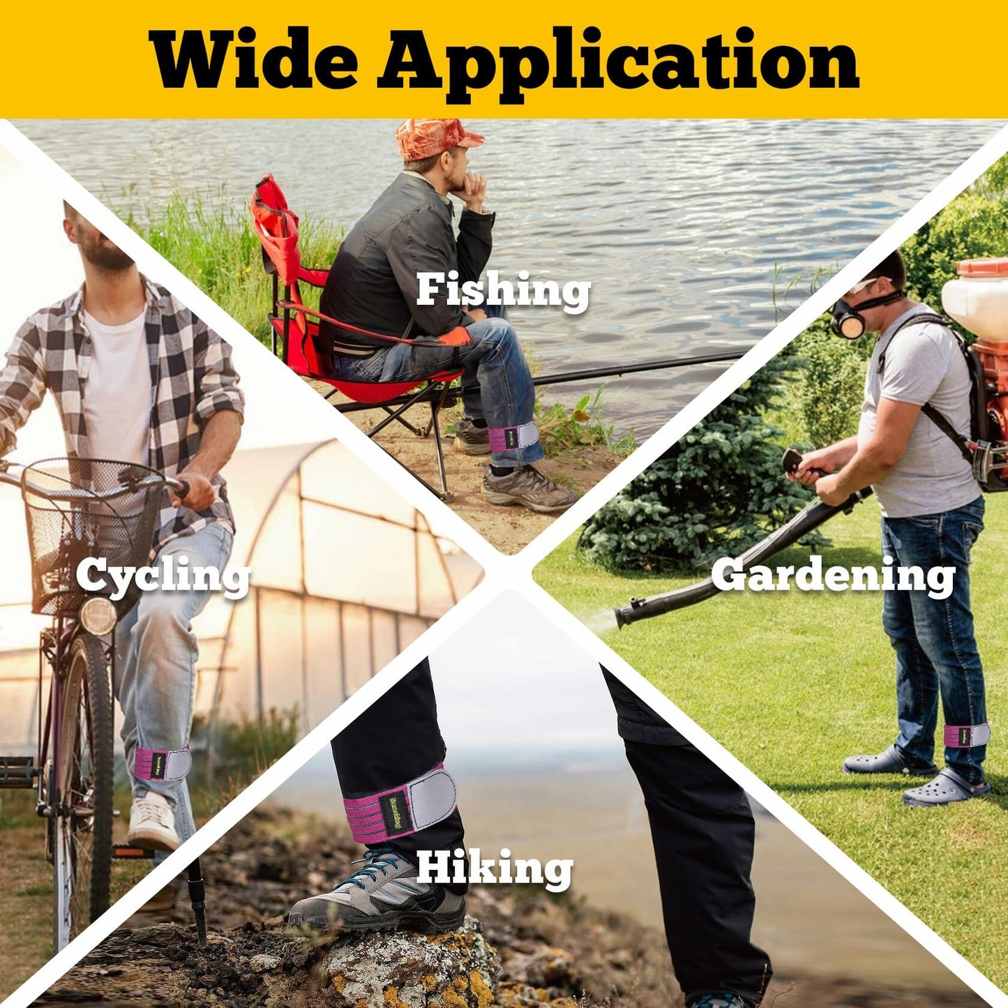 Neracking 2pcs Adjustable Elastic Boot Straps High Visibility Purple