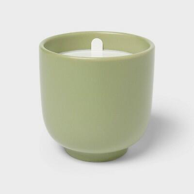 Room Essentials 2-Wick Ceramic Jar Candle Cucumber Chill 13.5oz Green