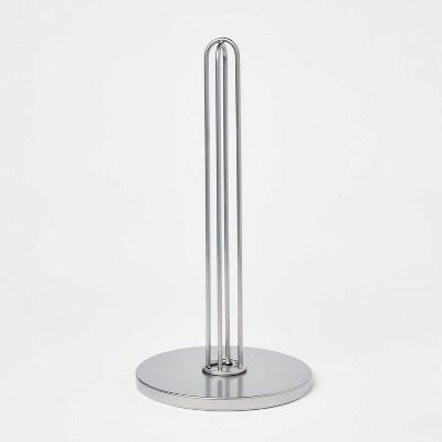 Threshold Nickel Paper Towel Holder Freestanding Steel 13" Silver