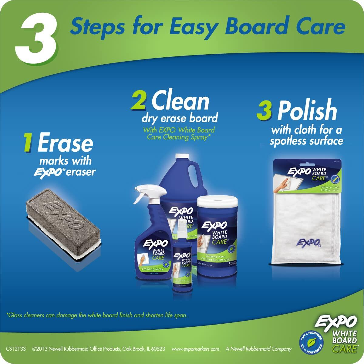 EXPO Dry Erase Soft Pile Block Whiteboard Eraser 5-1/8in x 1-1/2in White