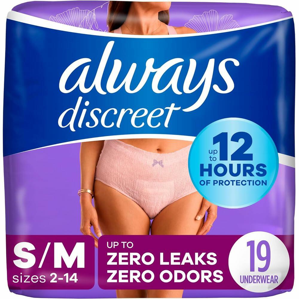 Always Discreet Max Small Underwear 19 Count Size S